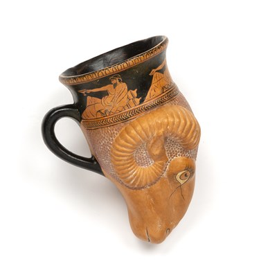 Lot 345 - Giustiniani of Naples terracotta ram's horn...