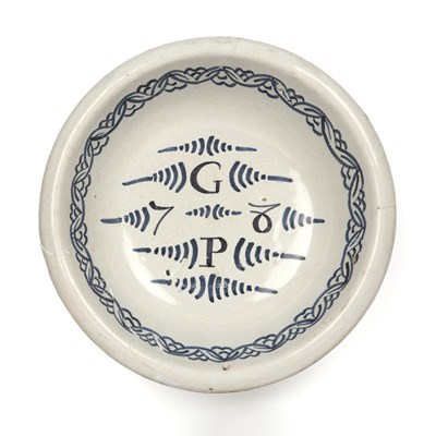 Lot 346 - A rare 18th century English Delft bowl with...