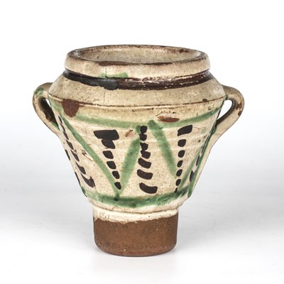 Lot 349 - A 16th century Spanish pottery mortar teruel...