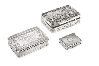 Lot 507 - A late Victorian silver rectangular snuff box,...