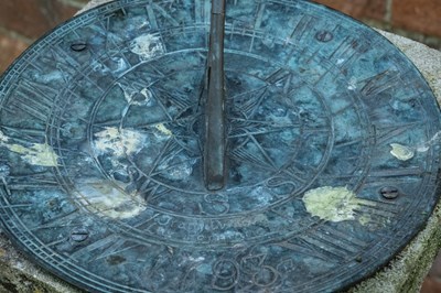 Lot 1287 - A sundial constructed from a baluster removed in the restoration of Magdalen Bridge, Oxford