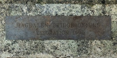Lot 1287 - A sundial constructed from a baluster removed in the restoration of Magdalen Bridge, Oxford