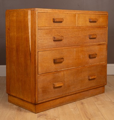 Lot 158 - An oak 'Utility' chest of drawers