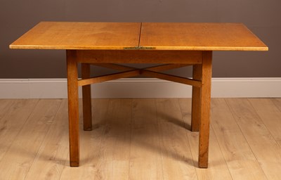 Lot 157 - A 'Utility' fold over dining table and chairs