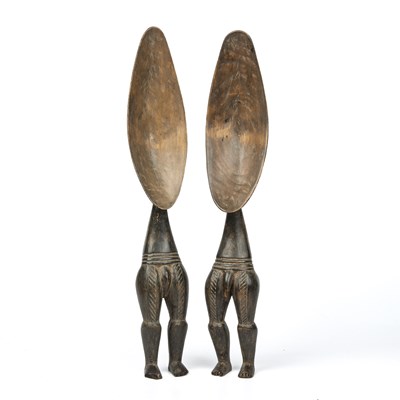 Lot 354 - A pair of African Dan ceremonial ladles carved...