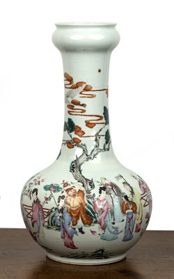 Lot 459 - Large enamelled tulip neck vase Chinese, 19th...