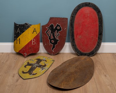 Lot 524 - A group of five various Country House painted metal shields