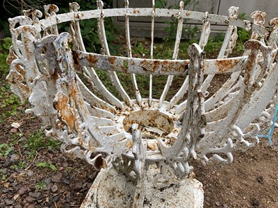 Lot 1345 - A Victorian white painted cast iron jardiniere or planter frame