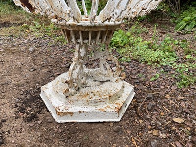 Lot 1345 - A Victorian white painted cast iron jardiniere or planter frame