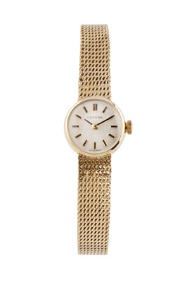 Lot 260 - A lady's 9ct gold bracelet watch by Certina,...