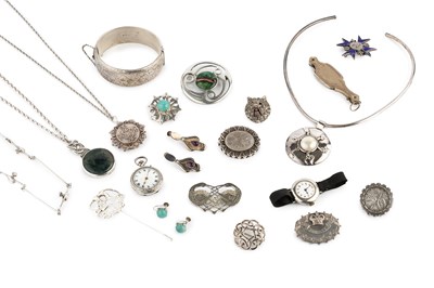 Lot 299 - A collection of silver and white metal...