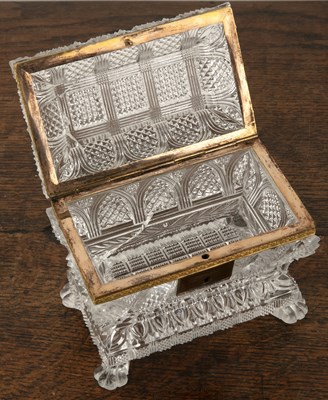 Lot 439 - French Charles X style glass casket or coffin...