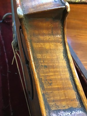 Lot 362 - An antique continental violin with a single...