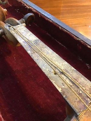 Lot 362 - An antique continental violin with a single...