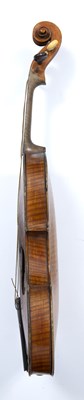 Lot 362 - An antique continental violin with a single...