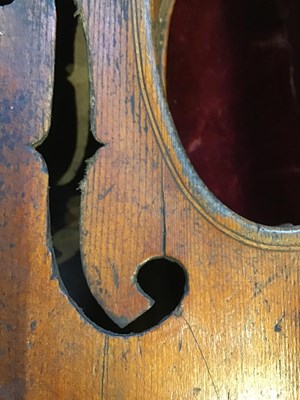Lot 362 - An antique continental violin with a single...