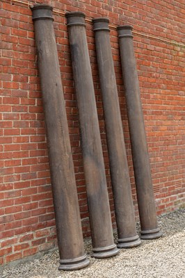 Lot 1348 - A pair of oak columns