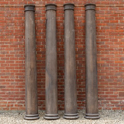 Lot 1348 - A pair of oak columns