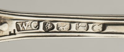 Lot 288 - Part-silver canteen of King's pattern cutlery...