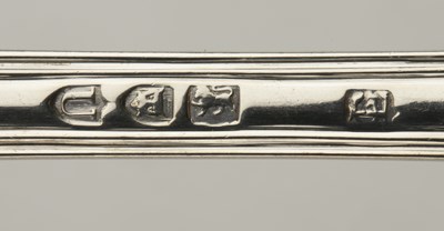 Lot 288 - Part-silver canteen of King's pattern cutlery...