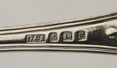 Lot 288 - Part-silver canteen of King's pattern cutlery...