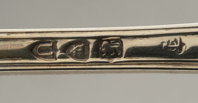 Lot 288 - Part-silver canteen of King's pattern cutlery...