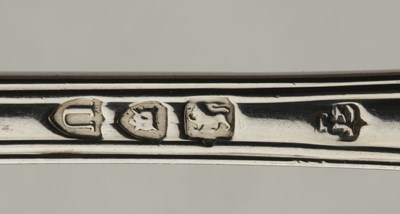 Lot 288 - Part-silver canteen of King's pattern cutlery...