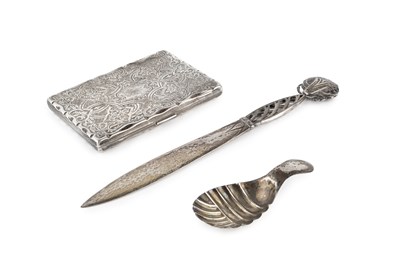 Lot 196 - A Danish silver letter opener, with pierced...