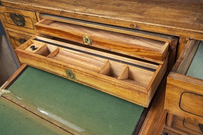 Lot 134 - A George III teak and camphor wood campaign...
