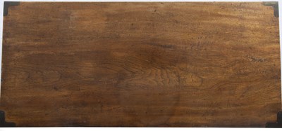 Lot 134 - A George III teak and camphor wood campaign...