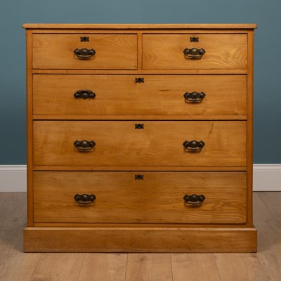 Lot 275 - A Victorian or Edwardian ash chest of drawers