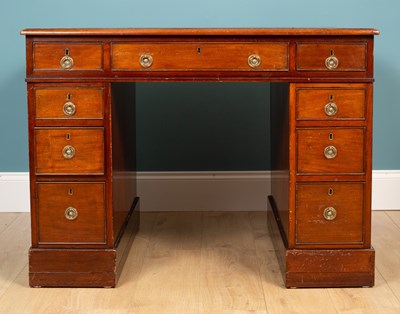 Lot 276 - A 19th century mahogany small sized partners desk