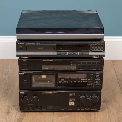 Lot 278 - A Bang & Olufsen Beogram RX2 record deck; together with further stereo equipment