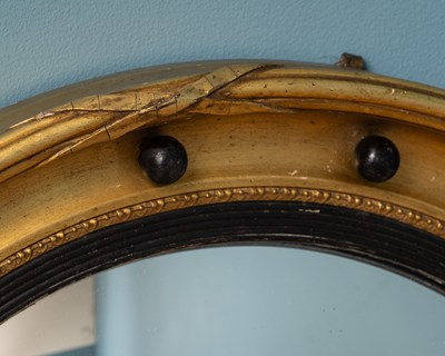 Lot 428 - A mid 20th century Regency style gilt circular convex wall mirror