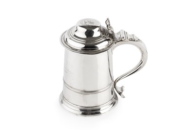 Lot 602 - An early George III silver tankard, having...