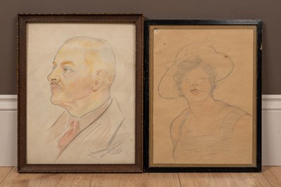 Lot 328 - Two portraits