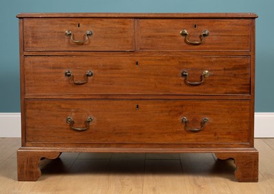 Lot 350 - An antique mahogany chest of drawers