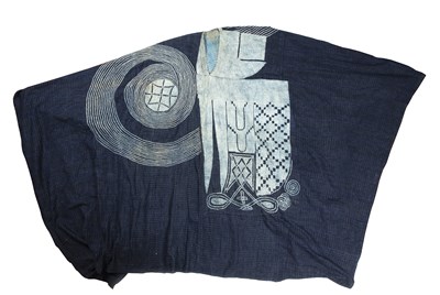 Lot 88 - A Nigerian Hausa robe, the indigo pin stripe...