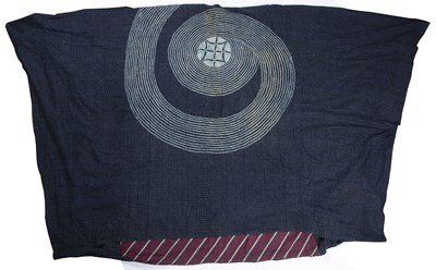 Lot 88 - A Nigerian Hausa robe, the indigo pin stripe...