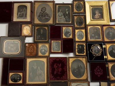 Lot 374 - A large collection of Ambrotypes