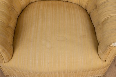 Lot 375 - A Victorian button-back upholstered low armchair