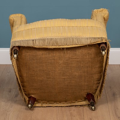 Lot 375 - A Victorian button-back upholstered low armchair