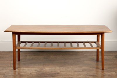 Lot 80 - Danish Surfboard style coffee table Teak, 20th...