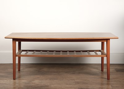 Lot 80 - Danish Surfboard style coffee table Teak, 20th...