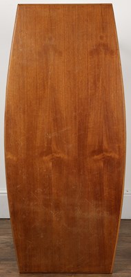 Lot 80 - Danish Surfboard style coffee table Teak, 20th...