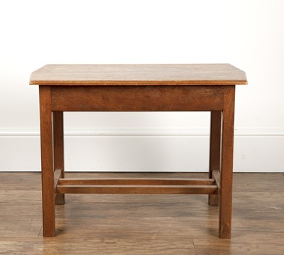 Lot 114 - Cotswold School table Oak, united by twin...