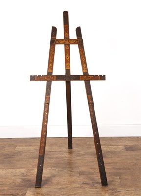 Lot 94 - Artist's easel 20th Century, with line painted...
