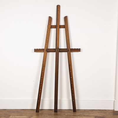 Lot 94 - Artist's easel 20th Century, with line painted...