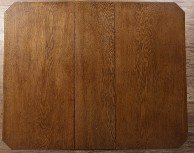 Lot 176 - Oak small Sutherland table the top with canted...