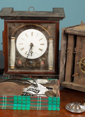 Lot 404 - A garniture de cheminée and further clock parts